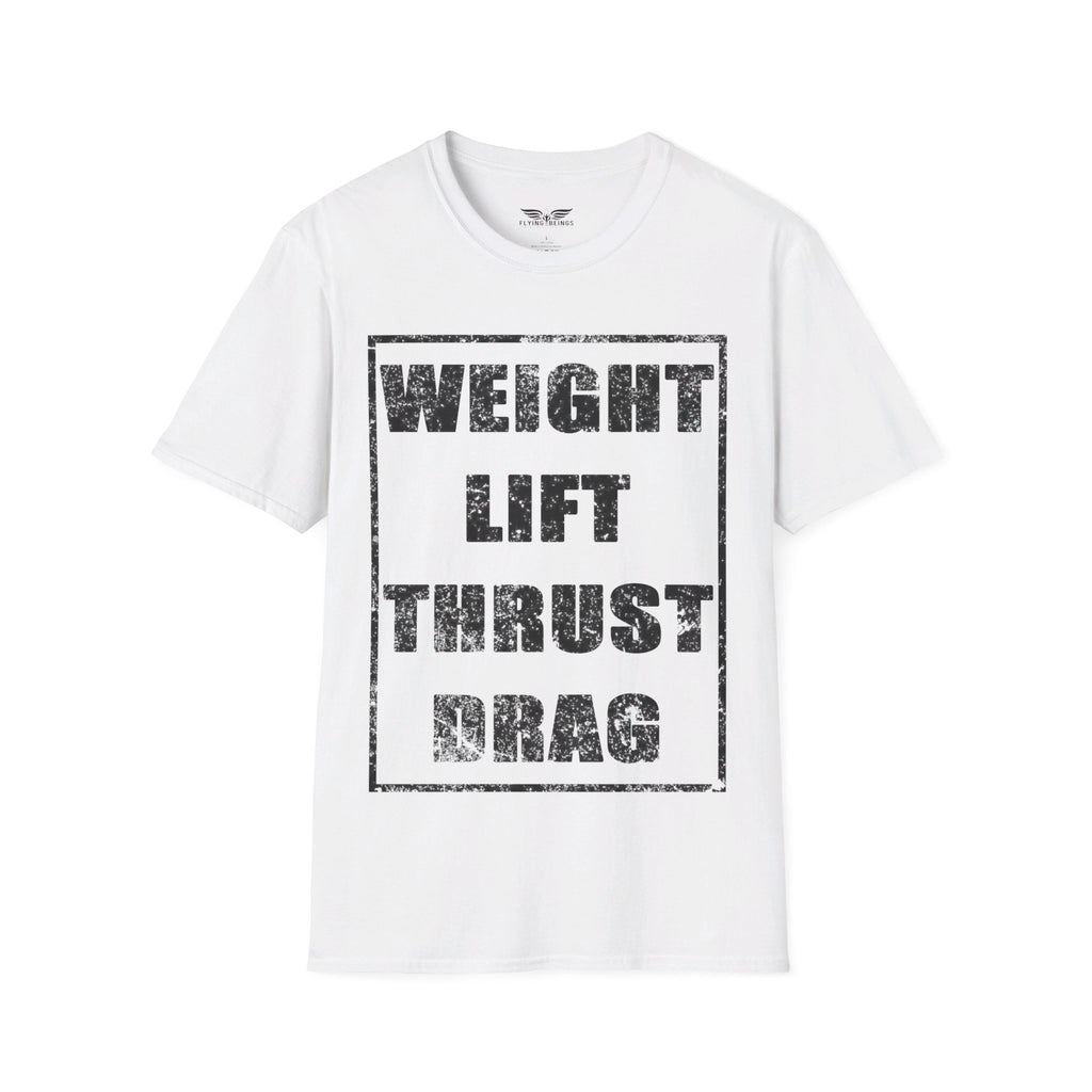 Weight Lift Thrust Drag Aviation Tee