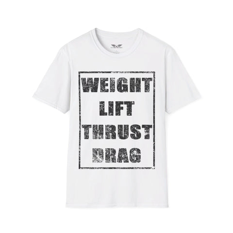 Weight Lift Thrust Drag Aviation Tee