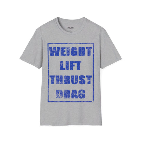 Weight Lift Thrust Drag Aviation Tee