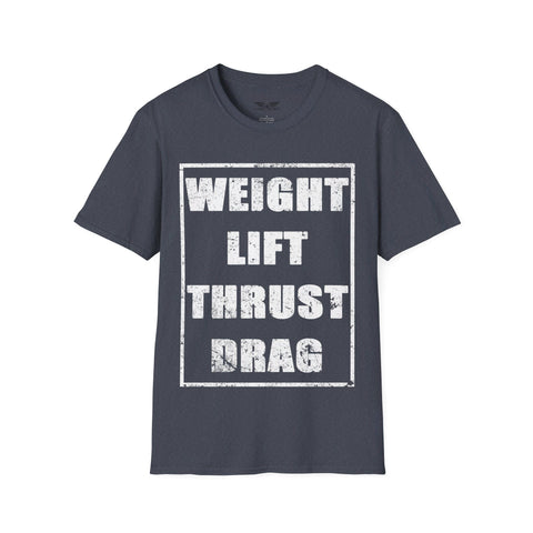 Weight Lift Thrust Drag Aviation Tee