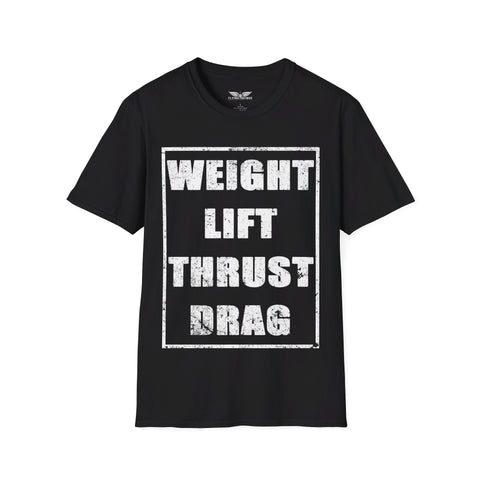 Weight Lift Thrust Drag Aviation Tee