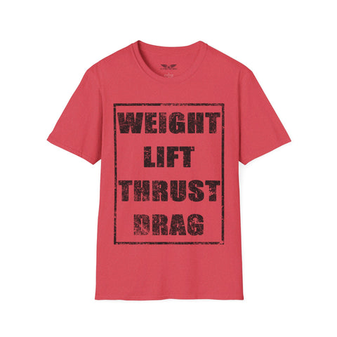 Weight Lift Thrust Drag Aviation Tee