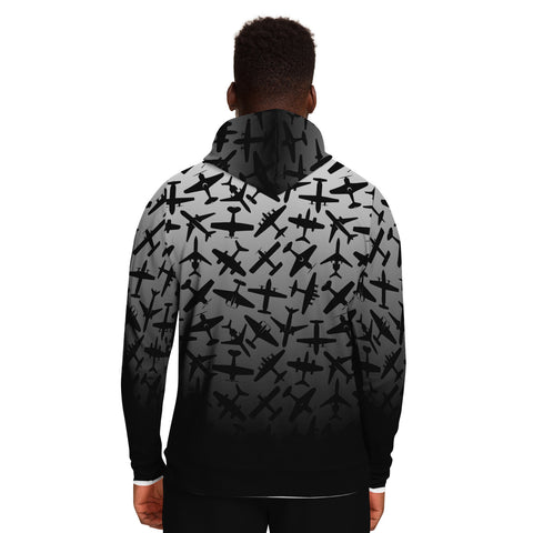 Airplane Silhouette Athletic Hoodie