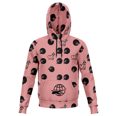 Travel Lover Polka Athletic Hoodie