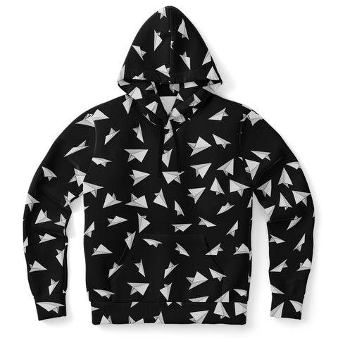 Paper Plane Pattern Athletic Hoodie