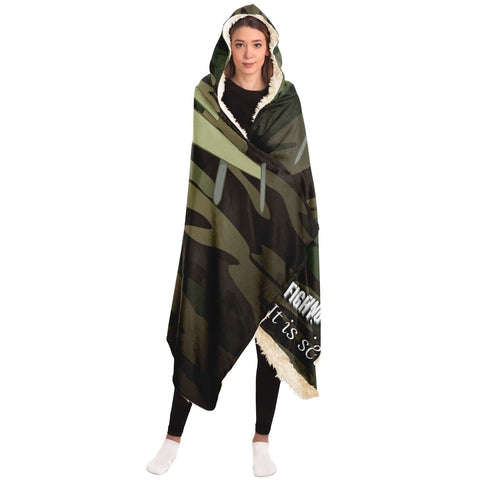 Fighter Pilot Comfy Hooded Blanket