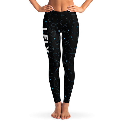 Blue Airplane Web Legging