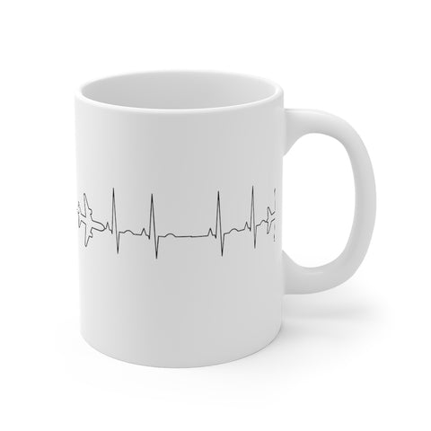 Airplane Heartbeat- Mug