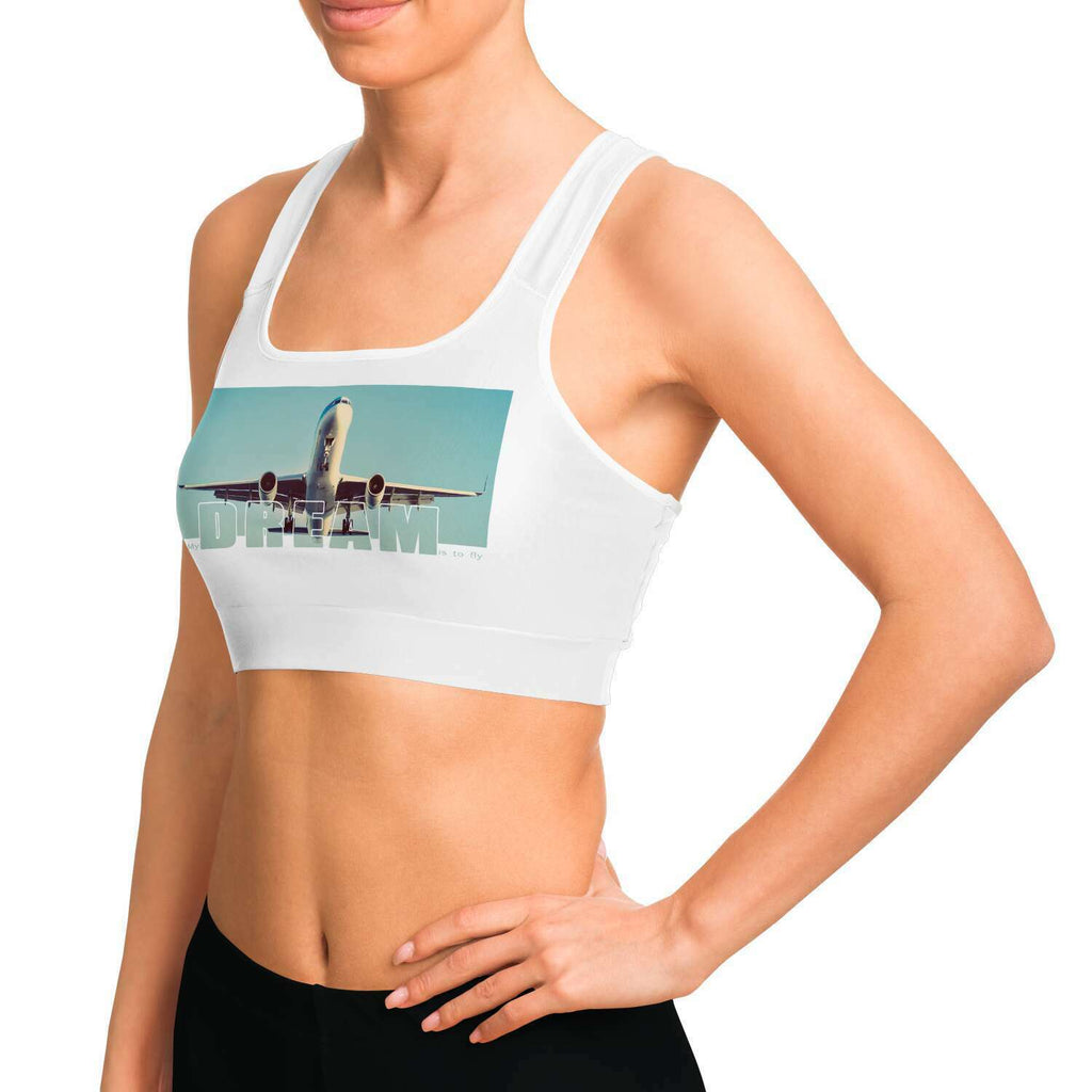 My Dream Is to Fly  Sports Bra