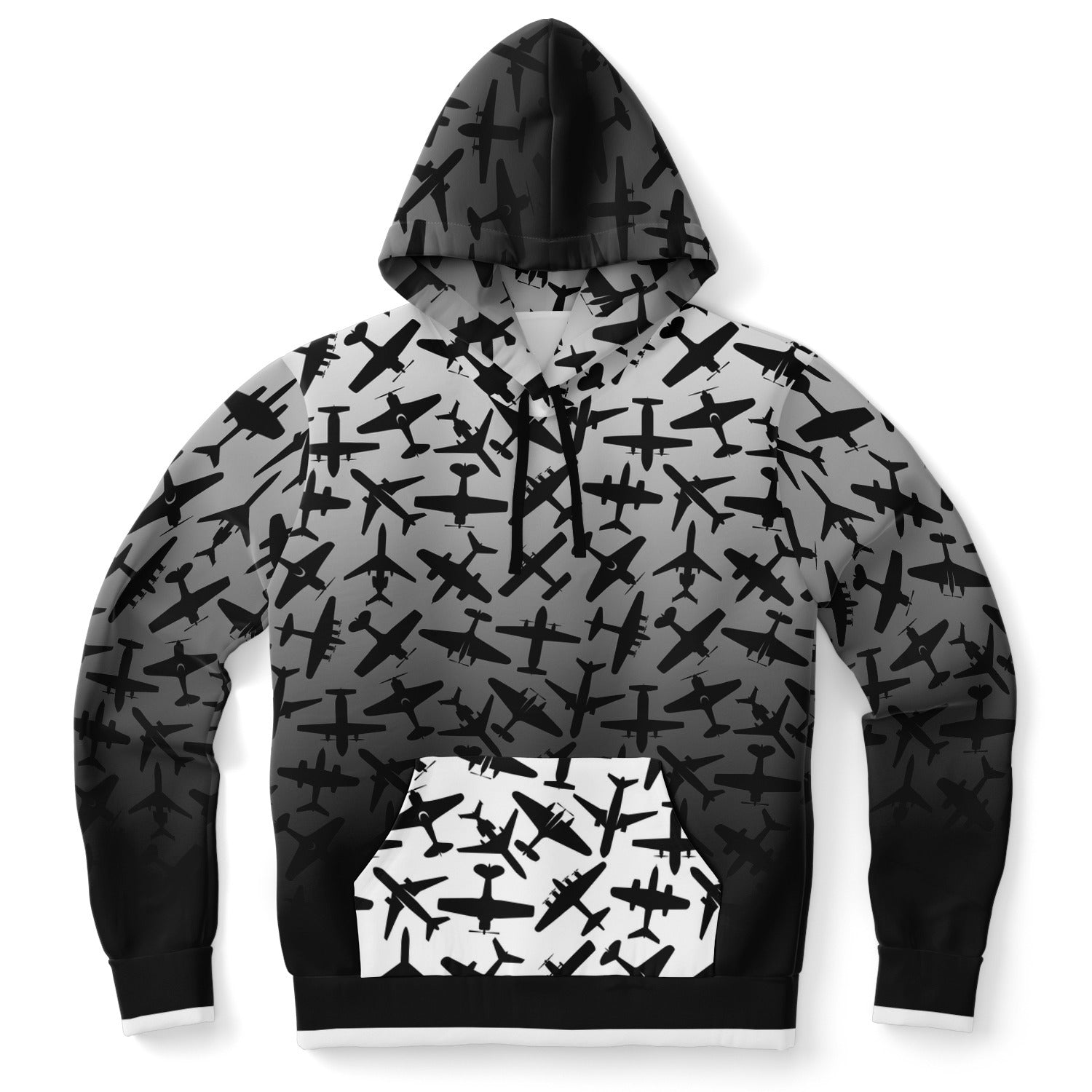 Airplane Silhouette Athletic Hoodie