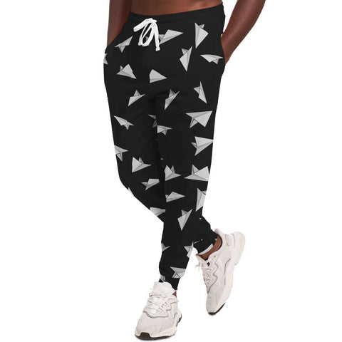 Paper Plane Pattern Athletic Jogger