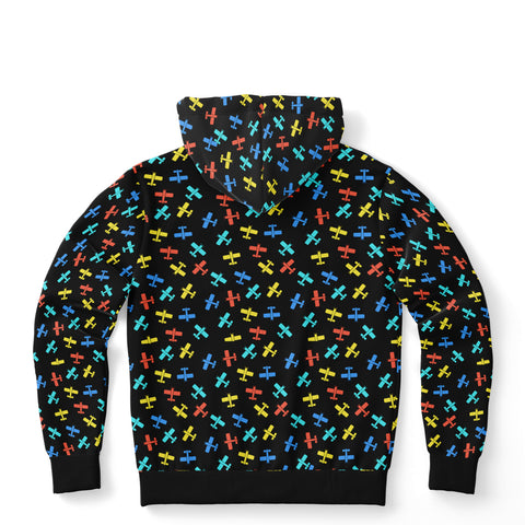 Colorful Cessna Pattern Athletic Hoodie