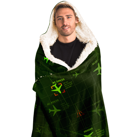 Radar Screen Comfy Hooded Blanket