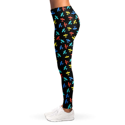 Colorful Cessna Pattern Legging