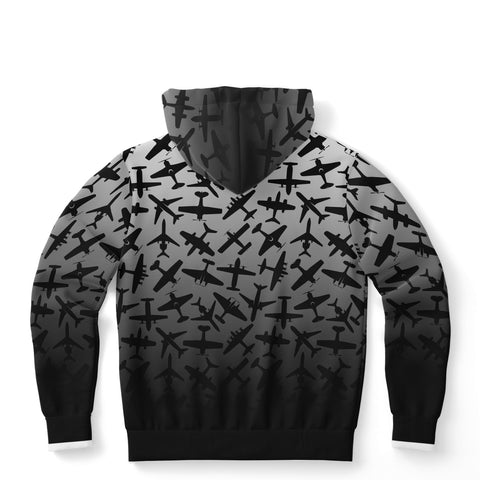 Airplane Silhouette Athletic Hoodie