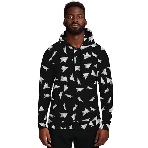 Paper Plane Pattern Athletic Hoodie