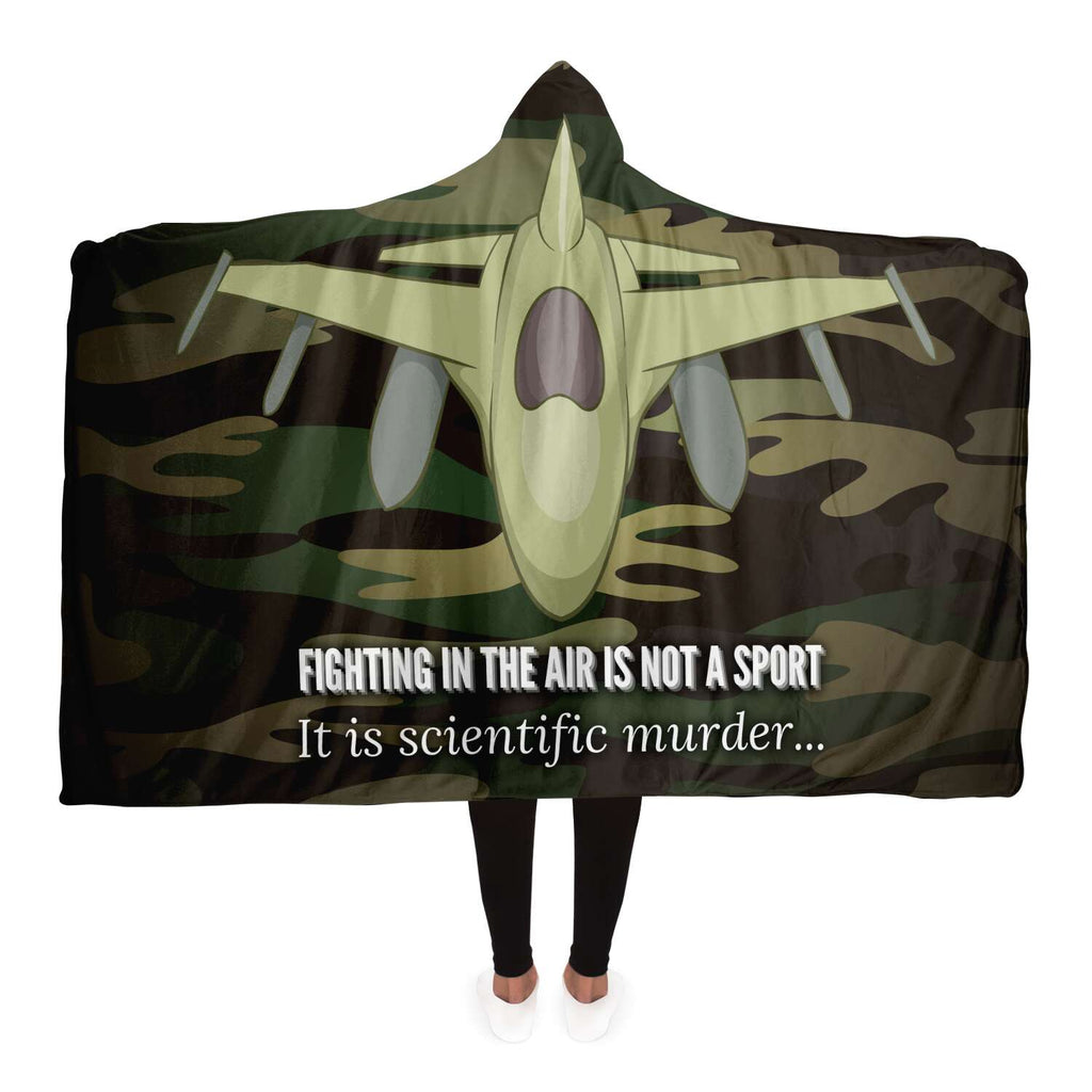 Fighter Pilot Comfy Hooded Blanket