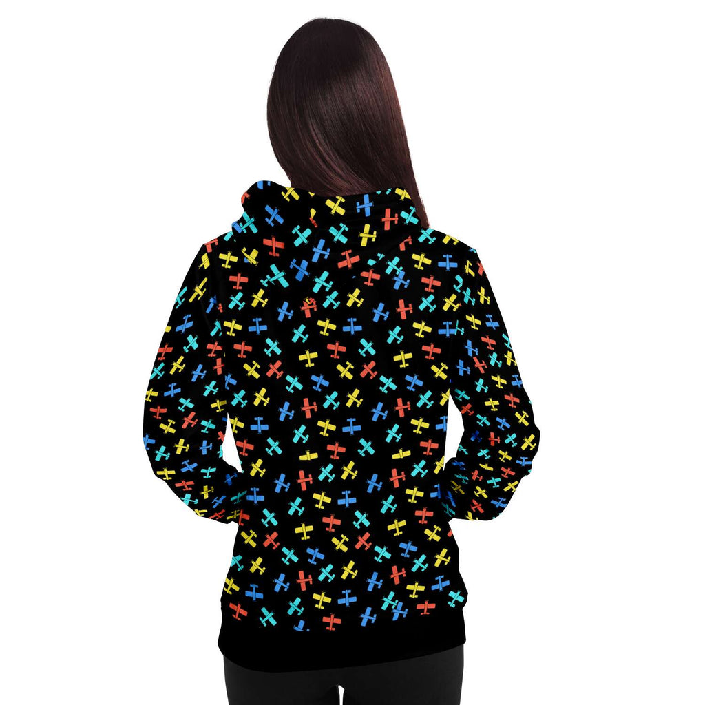 Colorful Cessna Pattern Athletic Hoodie