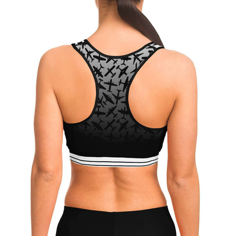 Airplane Silhouette Sports Bra