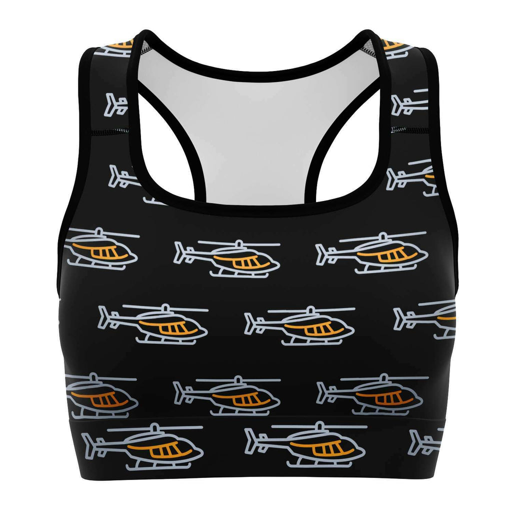 Helicopter Love Sports Bra