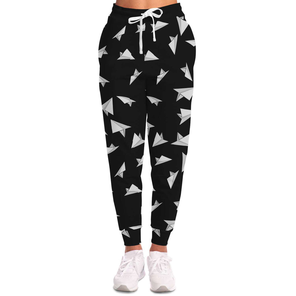 Paper Plane Pattern Athletic Jogger