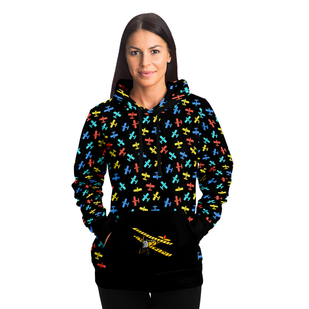 Colorful Cessna Pattern Athletic Hoodie