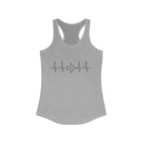 Airplane Heartbeat- Women's Racerback Tank