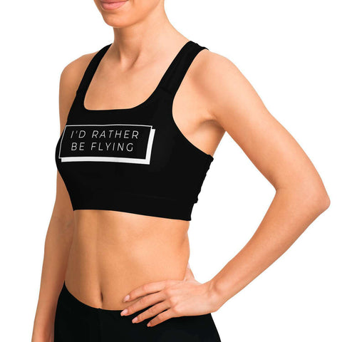 I'd Rather Be Flying Sports Bra