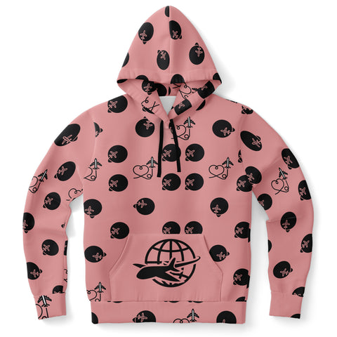 Travel Lover Polka Athletic Hoodie