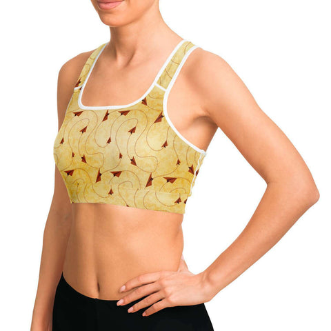 Paper Plane Routes Sports Bra