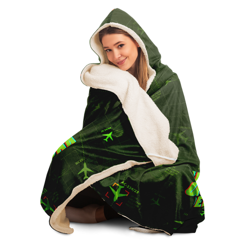 Radar Screen Comfy Hooded Blanket