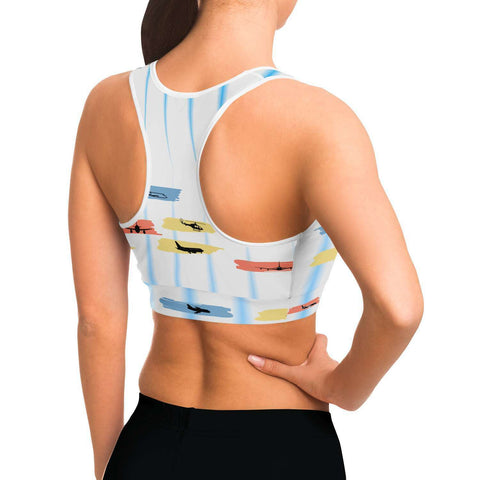 Airplane Zebra Sports Bra