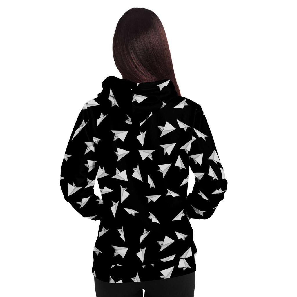 Paper Plane Pattern Athletic Hoodie