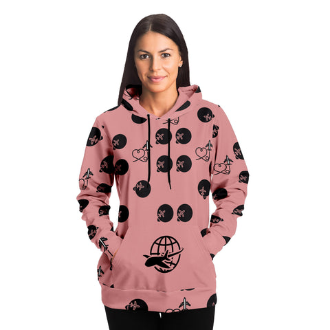 Travel Lover Polka Athletic Hoodie