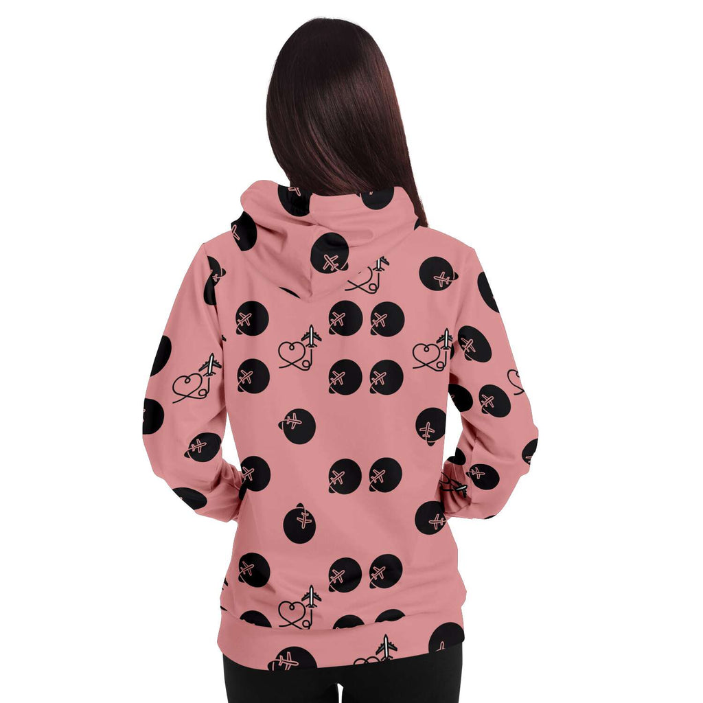 Travel Lover Polka Athletic Hoodie