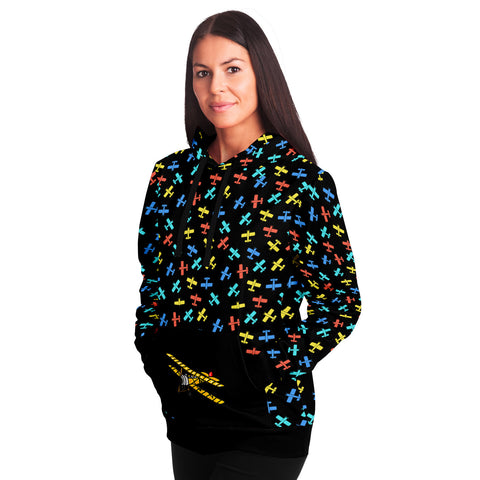 Colorful Cessna Pattern Athletic Hoodie