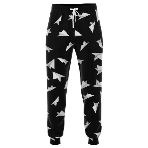 Paper Plane Pattern Athletic Jogger