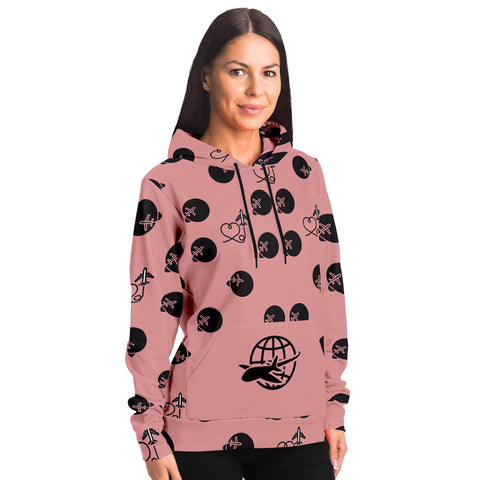 Travel Lover Polka Athletic Hoodie