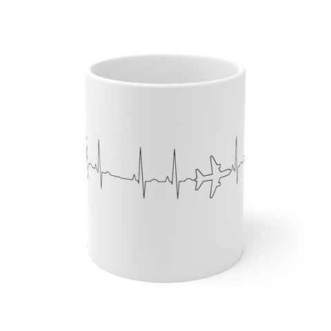 Airplane Heartbeat- Mug