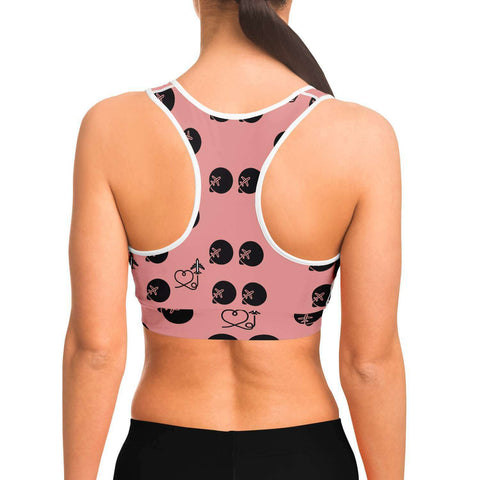 Travel Lover Polka Sports Bra