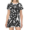 Aircraft Pattern T-Shirt Dress