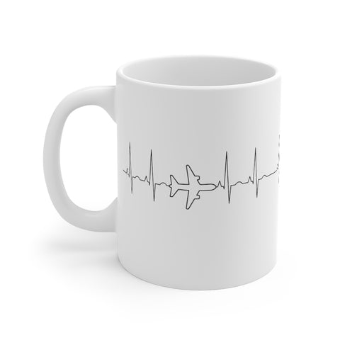 Airplane Heartbeat- Mug