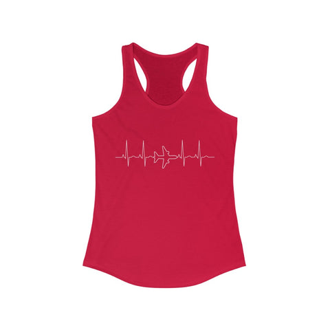 Airplane Heartbeat- Women's Racerback Tank