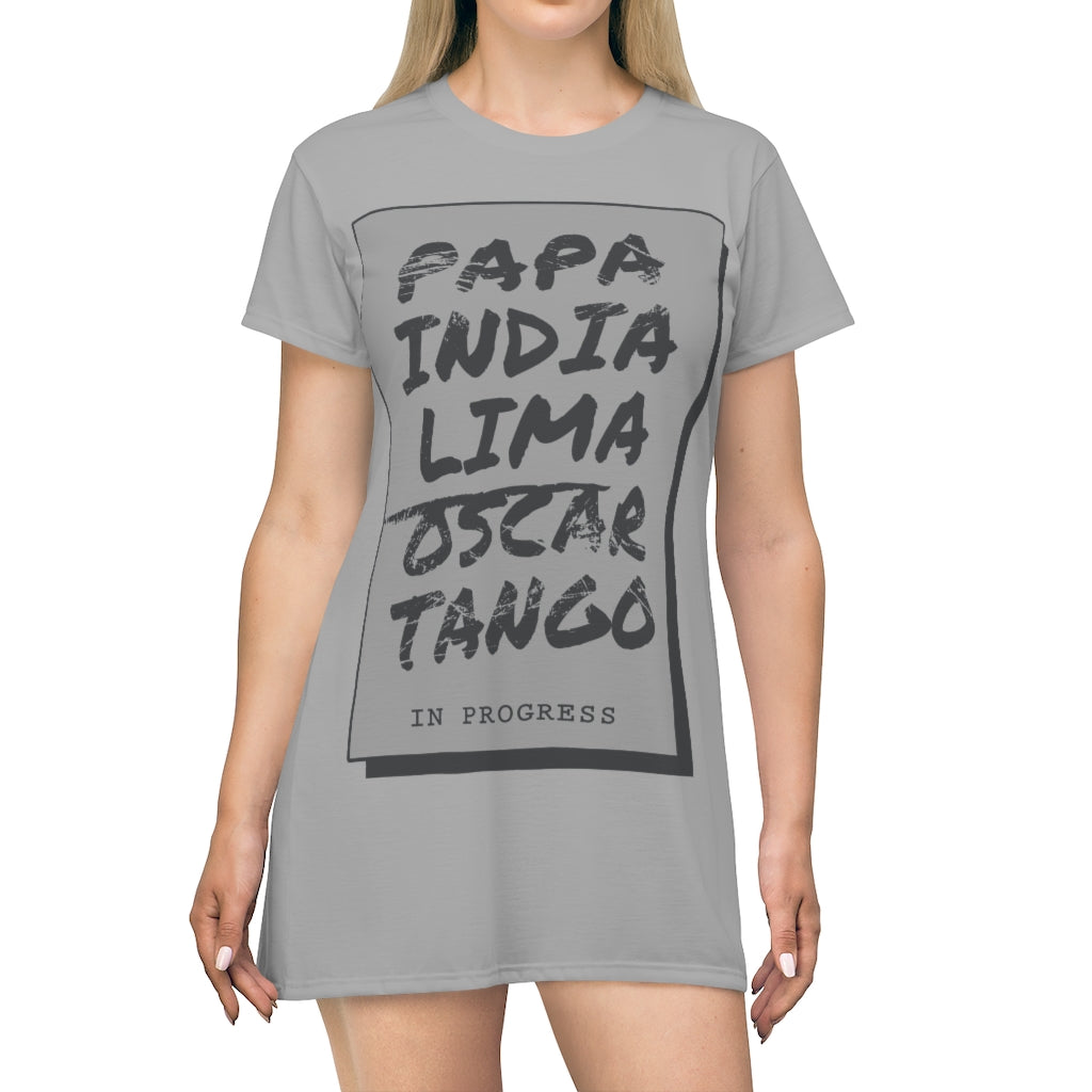 Pilot In Progress (Phonetics) T-Shirt Dress