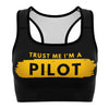 I'm A Pilot Sports Bra