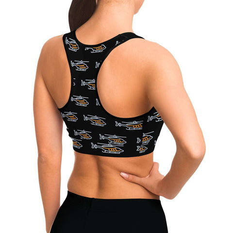 Helicopter Love Sports Bra