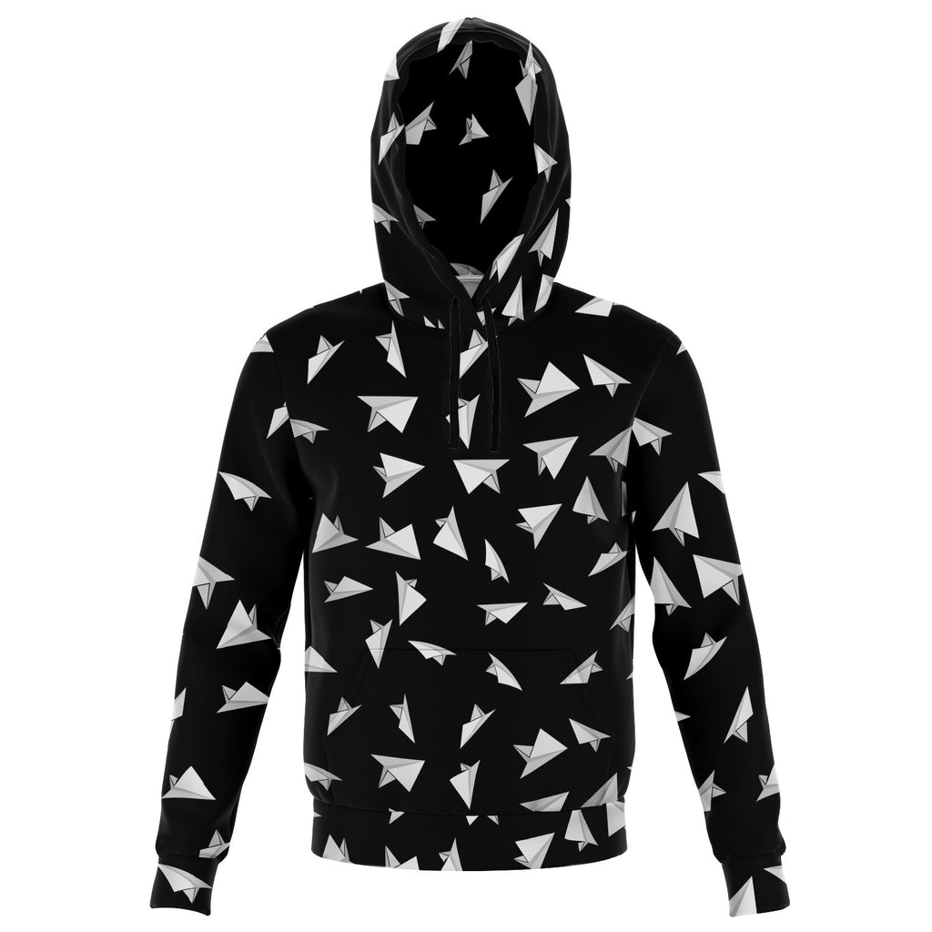 Paper Plane Pattern Athletic Hoodie