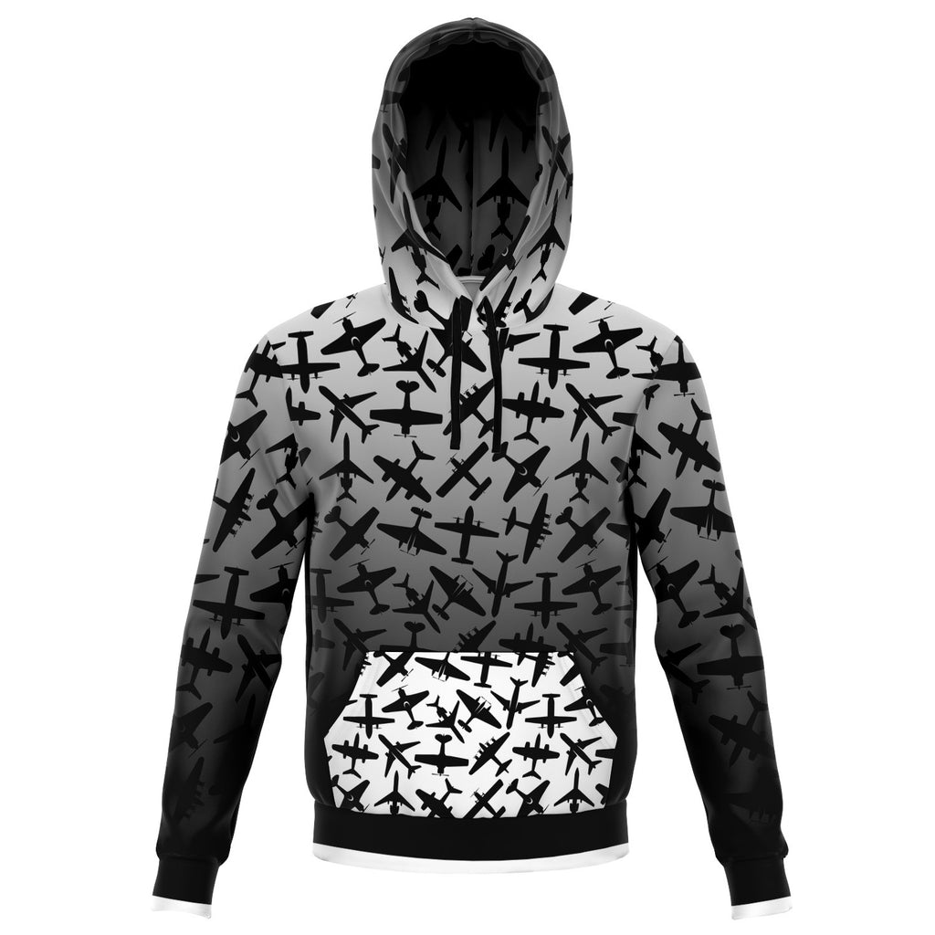 Airplane Silhouette Athletic Hoodie