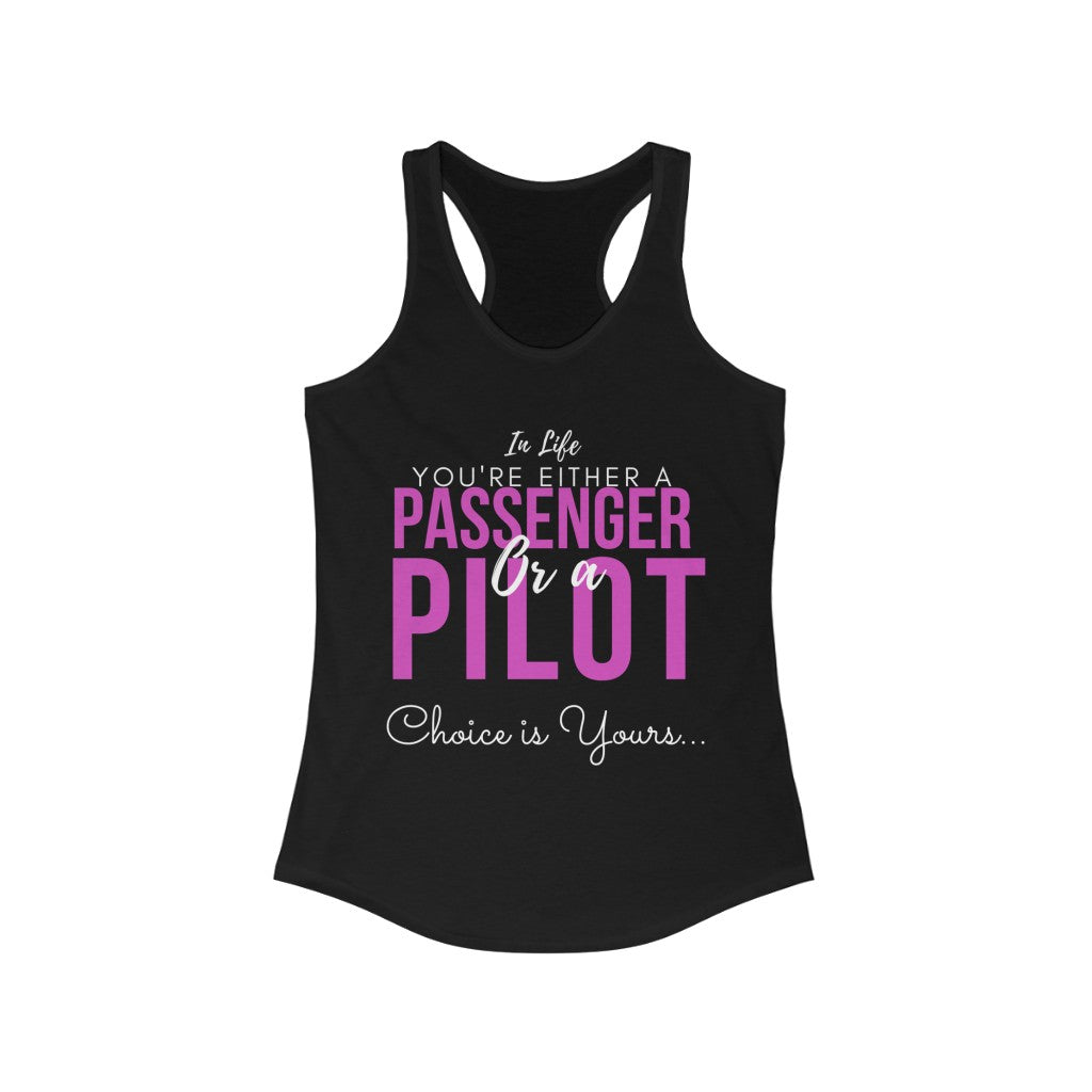 Pilot or Passenger- Women's Racerback Tank