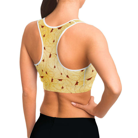 Paper Plane Routes Sports Bra